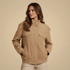 Women's zip jacket with stand collar