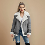 Women’s winter coat with thick collar