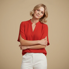 Women's v-neck short sleeved top