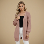 Women's long sleeve open front cardigan