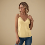 Women's lace v-neck tank top