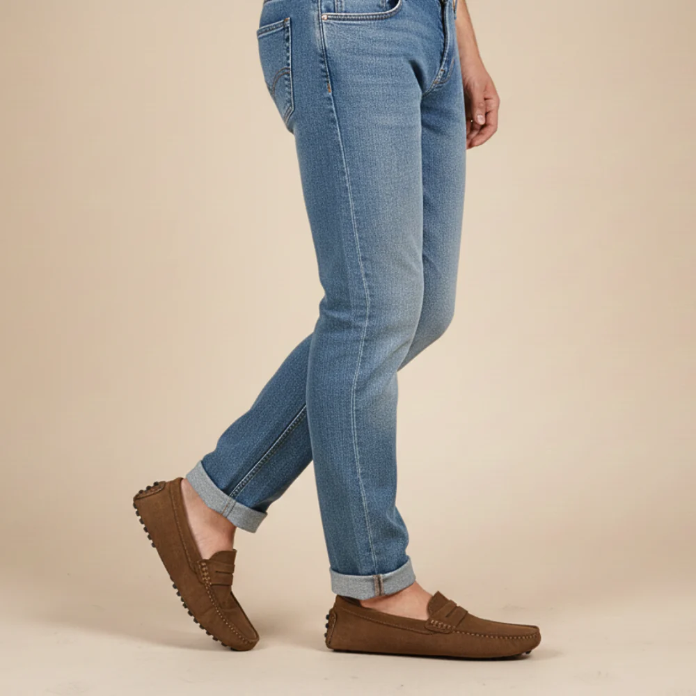 Men's slip on driving loafers with flexible sole