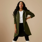 Women’s long zip hoodie jacket