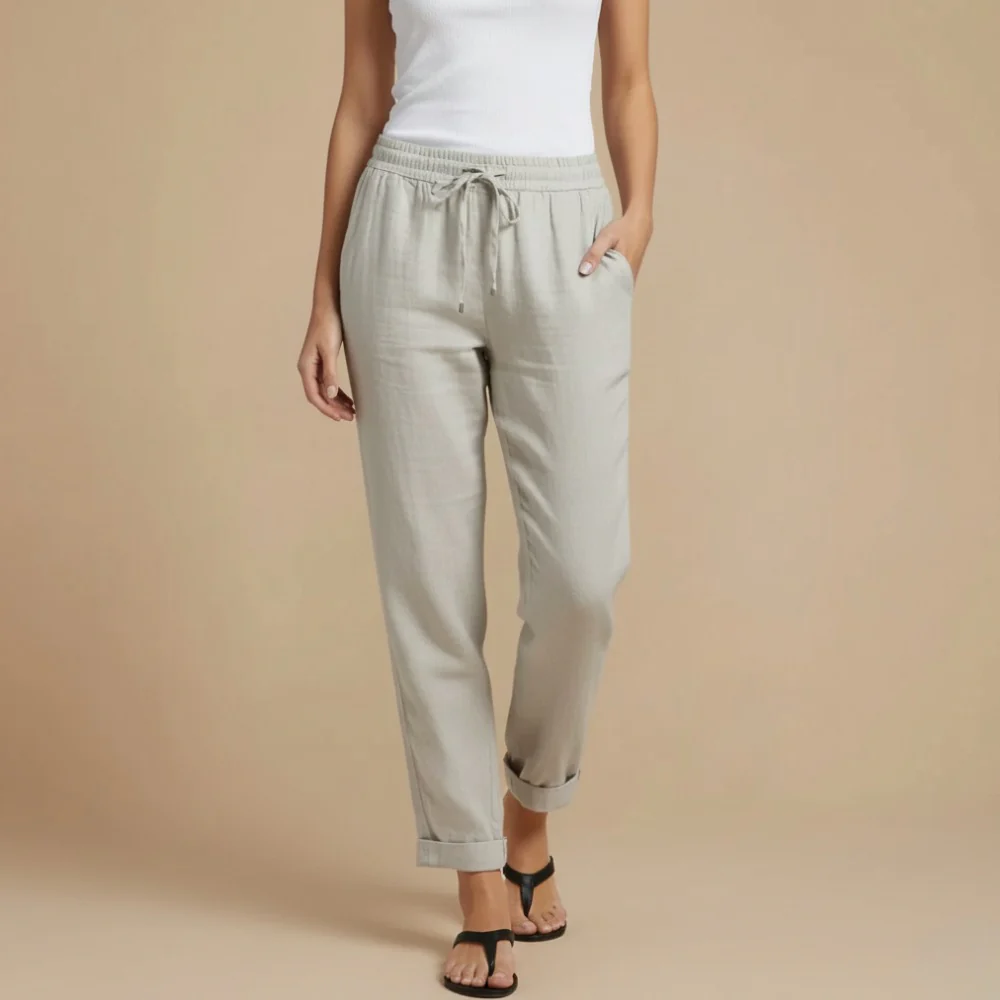 Women’s elastic waist drawstring pants