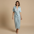 Women's summer casual v-neck long dress
