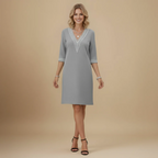 Women's v-neck mid-length summer dress