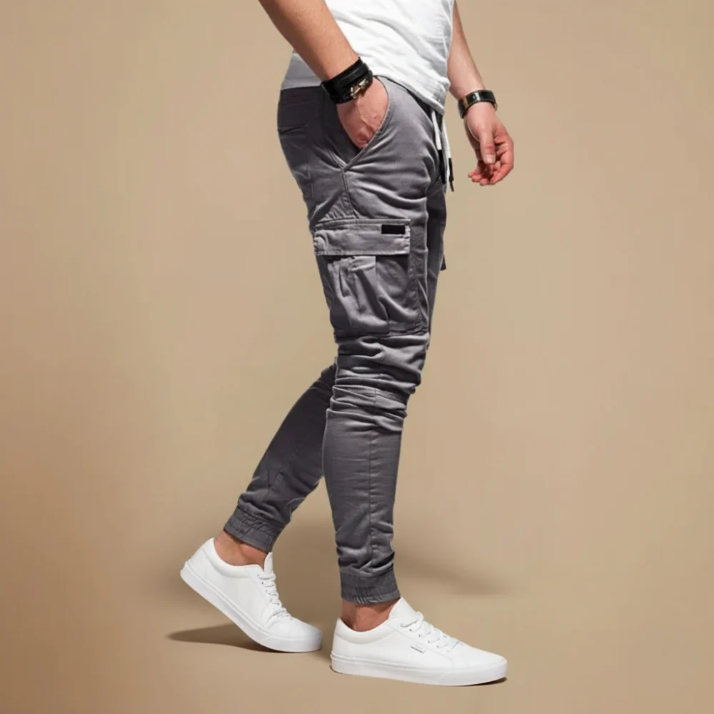 Men's casual slim fit cargo joggers