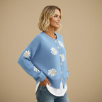 Women’s button front floral cardigan