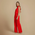 Women’s sleeveless ankle length jumpsuit