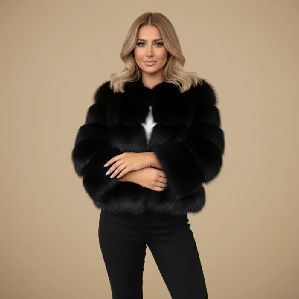 Women’s short winter fur coat