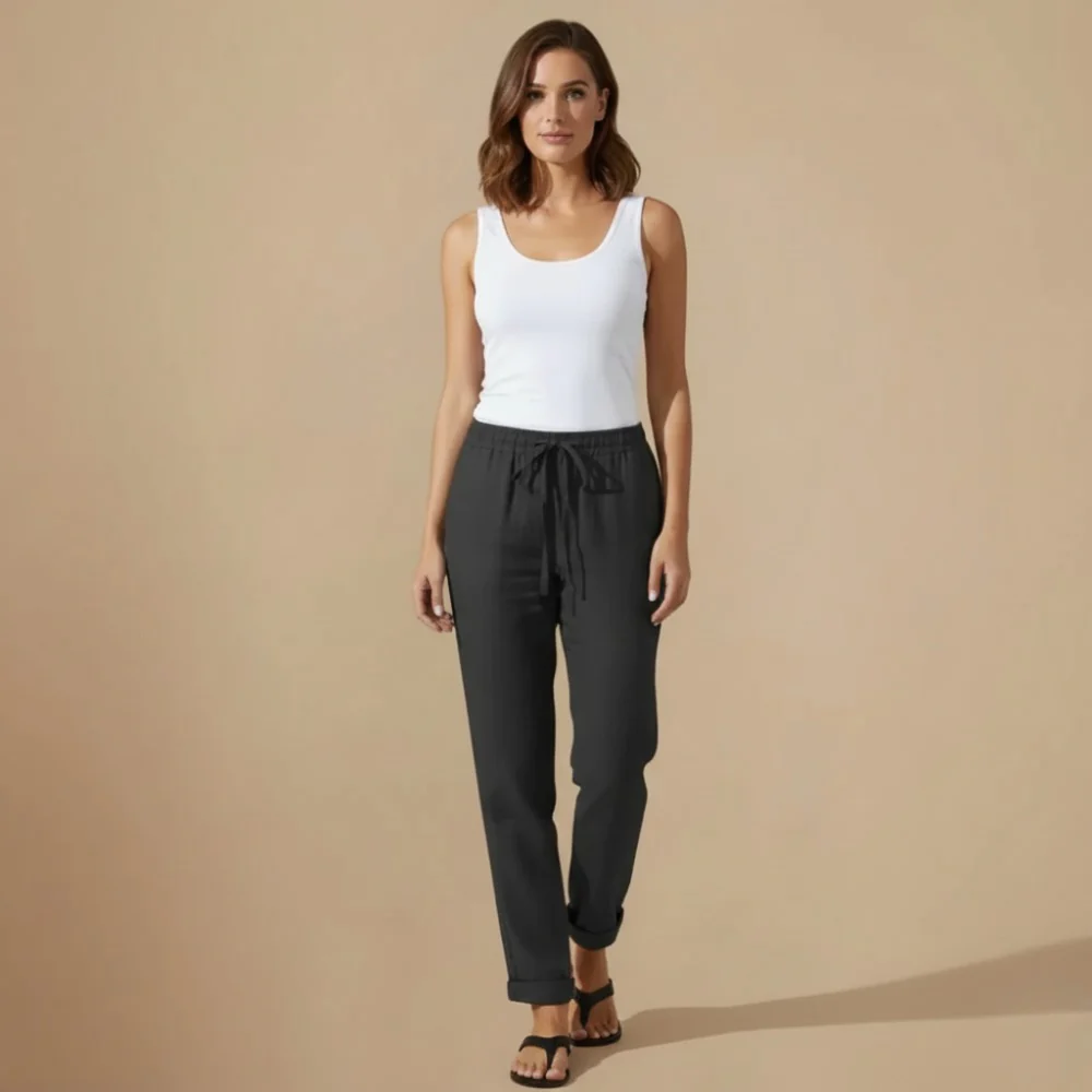 Women’s elastic waist drawstring pants