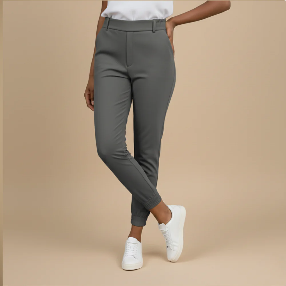 Women's high waist cuffed pants