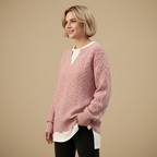 Women's long sleeve knit sweater