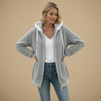 Women's hooded zip jacket