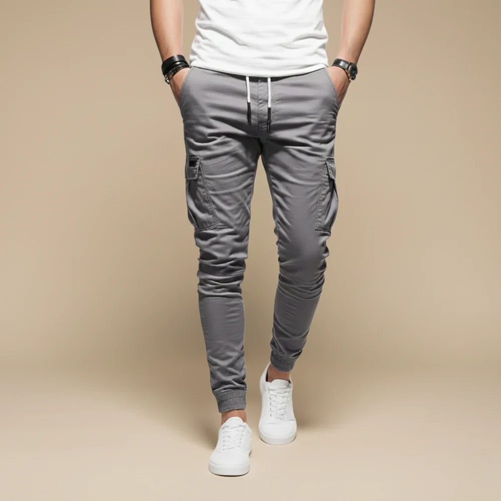 Men's casual slim fit cargo joggers