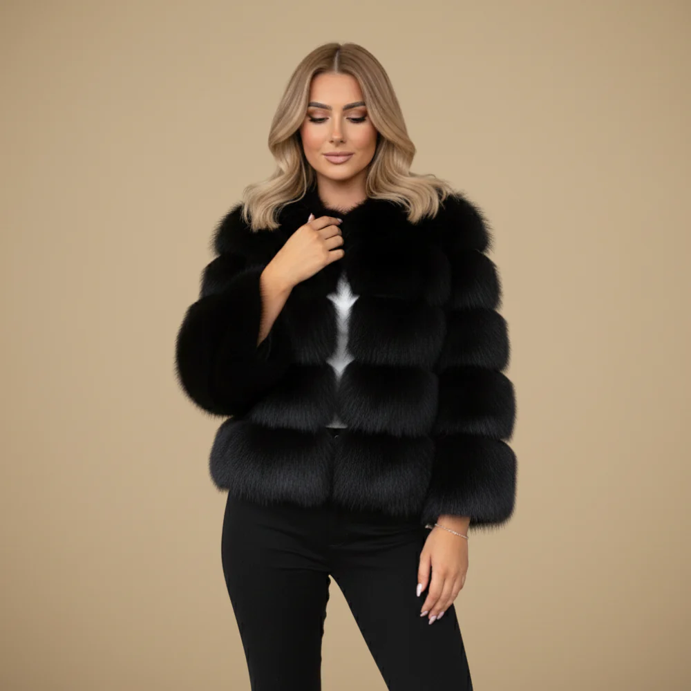 Women’s short winter fur coat