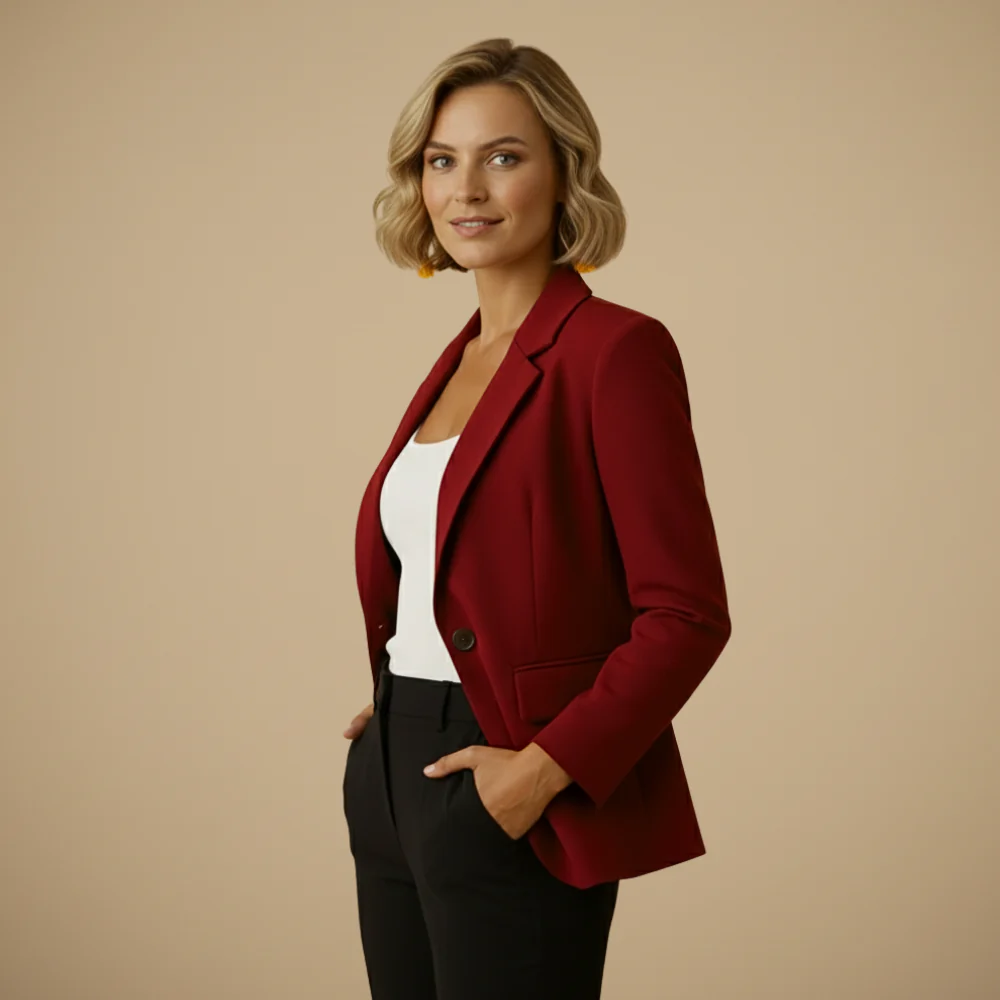 Women's long sleeve office blazer