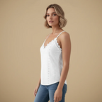 Women's lace v-neck tank top