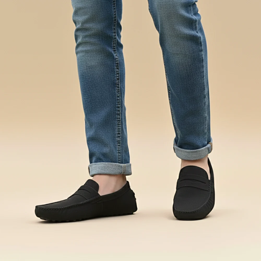 Men's slip on driving loafers with flexible sole