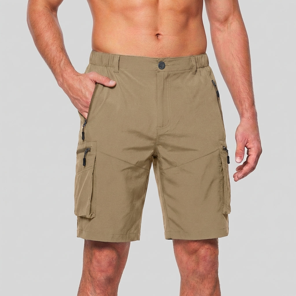 Lucas Relaxed Fit Cargo Shorts | Cargo Pockets Zipper Pockets Cargo Shorts