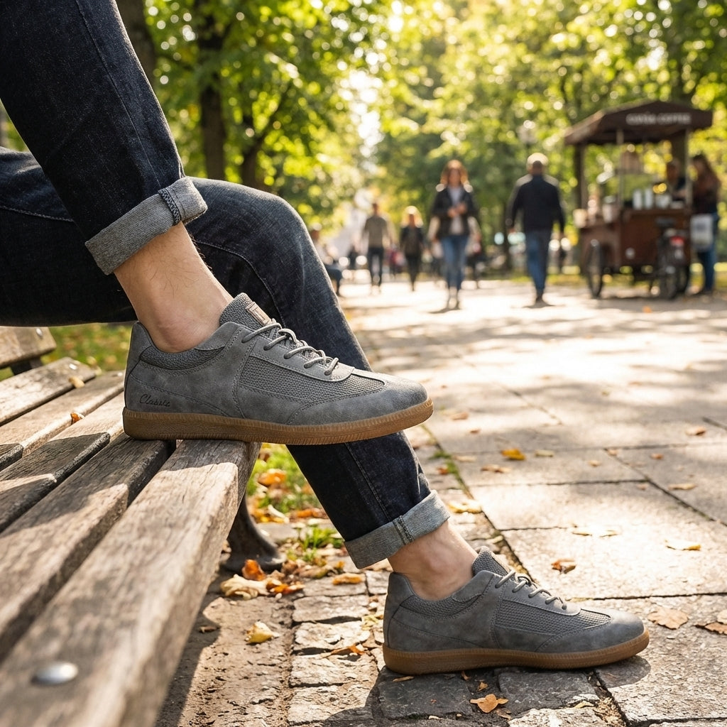 Low-Top Paneled Sneakers for Men – Stylish & Breathable Design