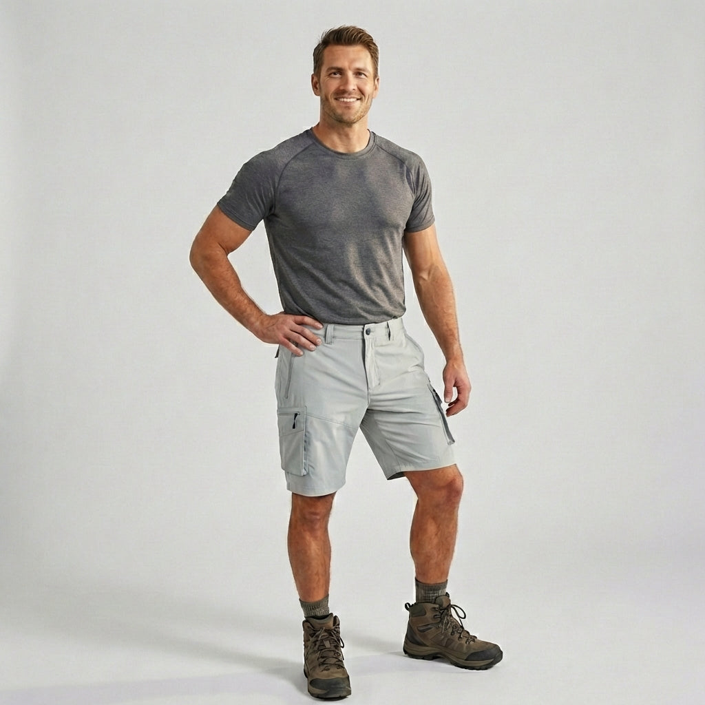 Lucas Relaxed Fit Cargo Shorts | Cargo Pockets Zipper Pockets Cargo Shorts
