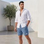 Relaxed Fit Ribbed Drawstring Corduroy Shorts for Men – Casual Comfortable Style