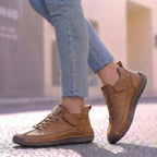 Orthopedic Lace-Up Strap Detail Ankle-Height Sneakers for Women – Supportive & Comfortable Design