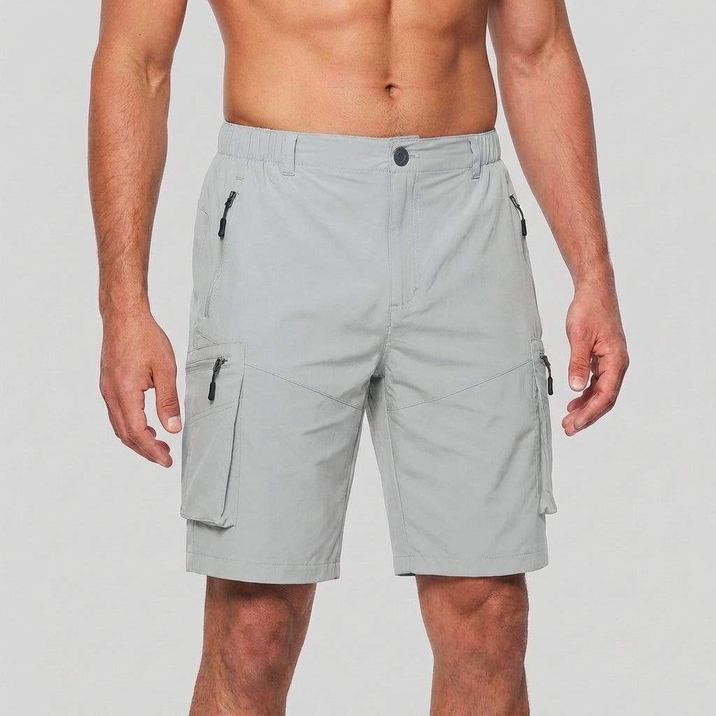 Lucas Relaxed Fit Cargo Shorts | Cargo Pockets Zipper Pockets Cargo Shorts