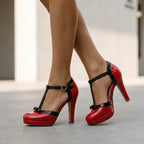 Women's T-Strap Platform Stiletto Heels for Women – Supportive & Stylish Comfort