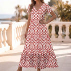 Katy Ruffled Hem A-Line Maxi Dress for Women – Stylish Casual Elegance