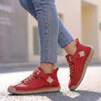 Orthopedic Lace-Up Strap Detail Ankle-Height Sneakers for Women – Supportive & Comfortable Design