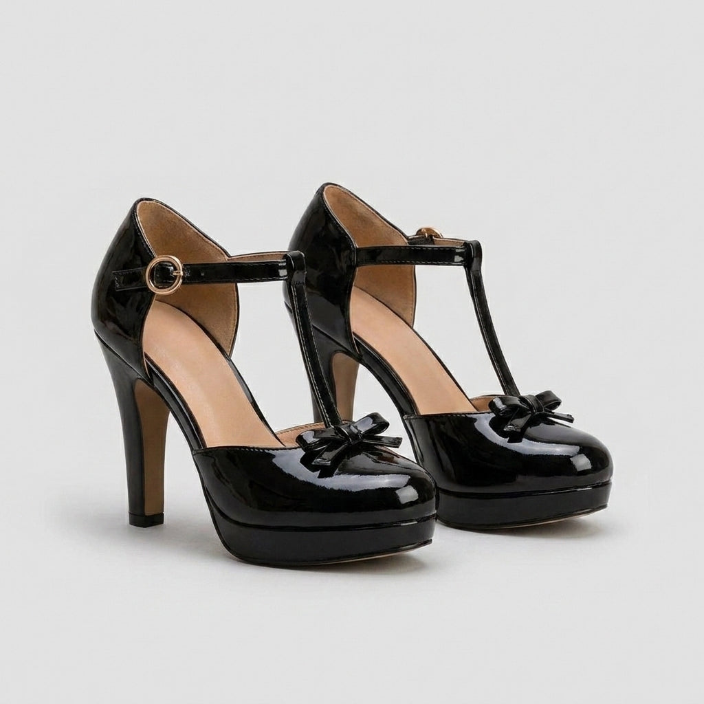 Women's T-Strap Platform Stiletto Heels for Women – Supportive & Stylish Comfort