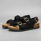 Buckled Slingback Cork Sole Buckle Sandals for Men – Orthopedic Comfort & Support