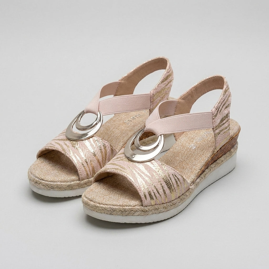 Peep-Toe Wedge Sandals for Women – Orthopedic Support & Style