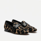 Animal Print Vamp Strap Loafers for Women – Stylish & Comfortable