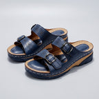Orthopedic Buckle Platform Slide Sandals for Women – Supportive & Comfortable Design