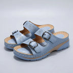 Orthopedic Buckle Platform Slide Sandals for Women – Supportive & Comfortable Design